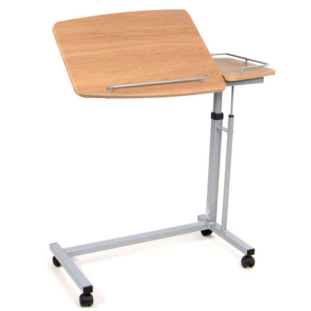 NRS Healthcare  Easylift Beech Split Top Overbed Table
