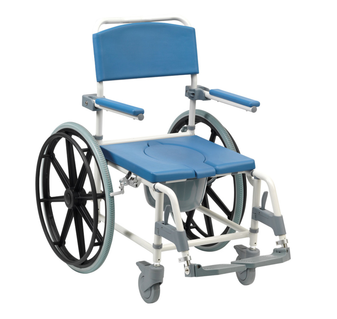 Aston Self Propelled Mobile Shower Commode Chair 1