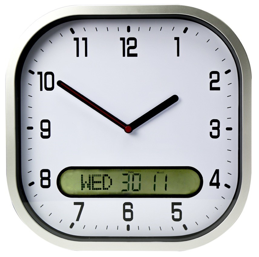 Clear Time Day-date Wall Clock 2