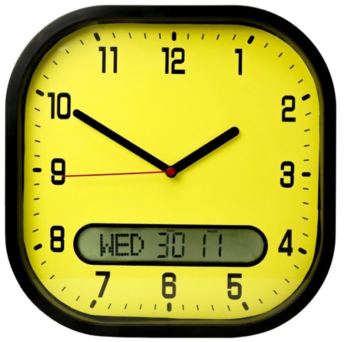 Clear Time Day-date Wall Clock 1