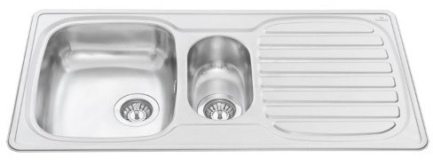 Granberg Shallow Bowl Kitchen Sinks With Drying Area 3