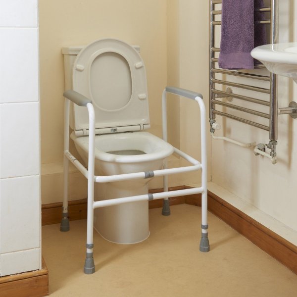 Height Adjustable Toilet Frame Without Seat