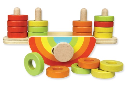 Balancing Rainbow Wooden Discs 2
