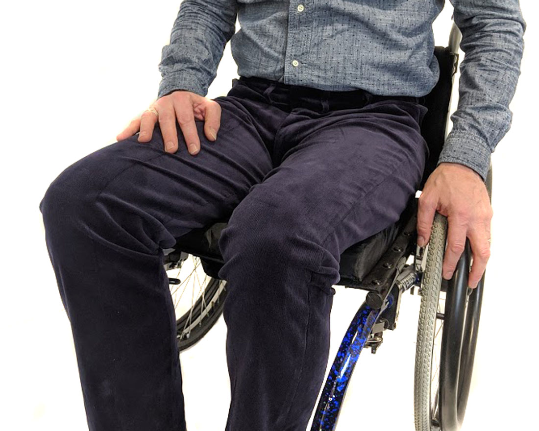 Men's Zip Front Wheelchair Cords 1