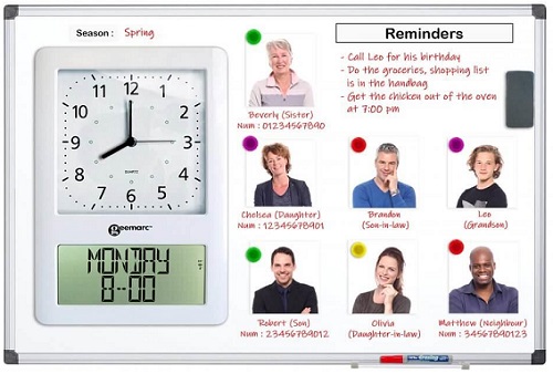 Viso Memoday Reminder Board with Clock