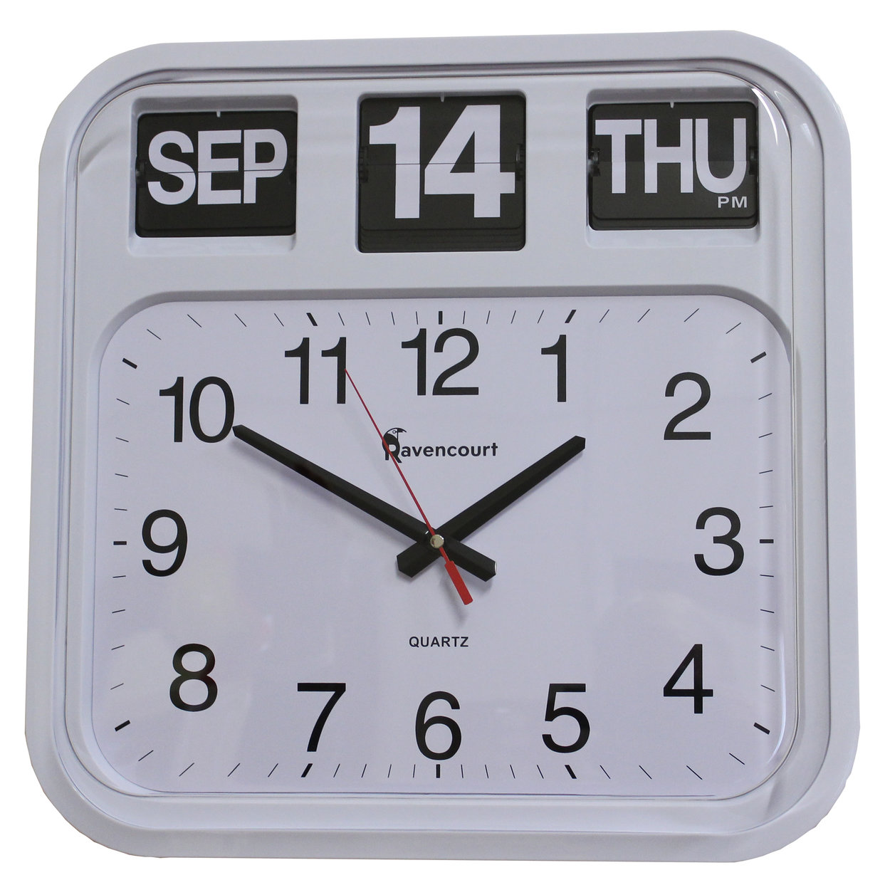 Large White Calendar Flip Clock 1