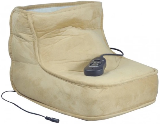 Heated foot warmer with massage option 1