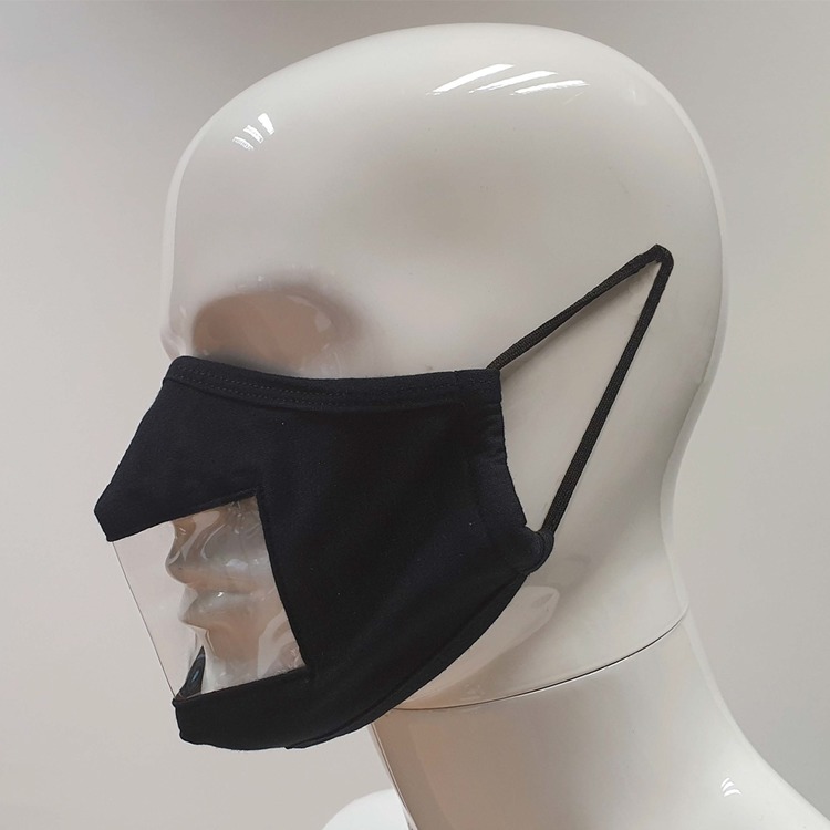 Clear Panel Reusable Lip-reading Antibacterial Mask 1