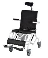 Image of Mackworth M80 Aluminium Tilt-in-space Transit Shower Commode Chair 